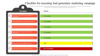 Checklist For Executing Lead Generation Marketing Campaign Implementing Outbound MKT SS