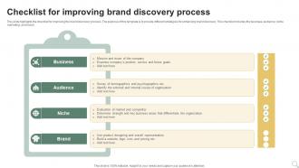 Checklist For Improving Brand Discovery Process