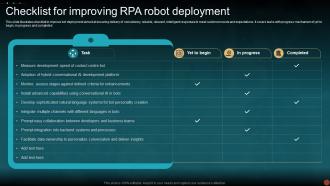 Checklist For Improving Rpa Robot Deployment