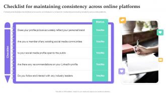 Checklist For Maintaining Consistency Across Online Platforms Personal Branding Guide For Influencers