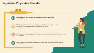 Checklist For Negotiation Preparation Training Ppt