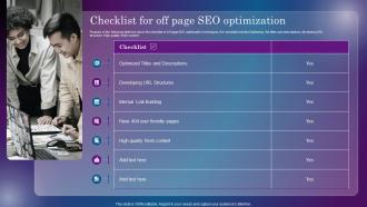 Checklist For Off Page SEO Optimization Increasing Digital Presence Through Off Site