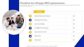 Checklist For Off Page SEO Optimization Local Listing And SEO Strategy To Optimize Business