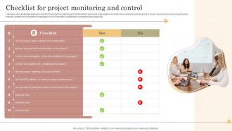 Checklist For Project Monitoring And Control