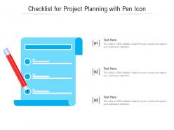 Checklist for project planning with pen icon