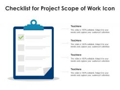 Checklist for project scope of work icon