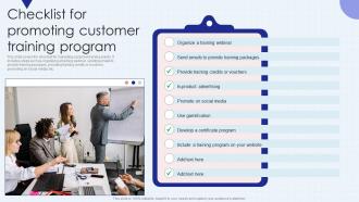 Checklist For Promoting Customer Developing Successful Customer Training Program