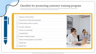 Checklist For Promoting Customer Training Program Enhancing Customer Support