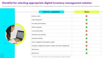 Checklist For Selecting Appropriate Digital Inventory Management Solution