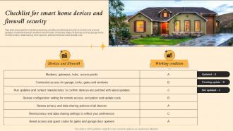 Checklist For Smart Home Devices And Firewall Security