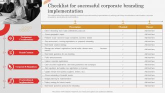 Checklist For Successful Corporate Branding Implementation Successful Brand Expansion Through