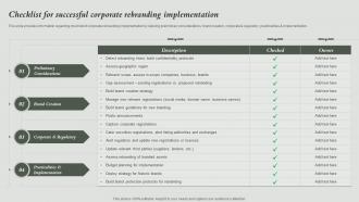 Checklist For Successful Corporate Rebranding How To Rebrand Without Losing Potential Audience