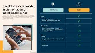 Checklist For Successful Implementation Of Market Intelligence Checklist For Successful Implementation Of Market Intelligence