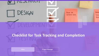 Checklist For Task Tracking And Completion PPT Template AT