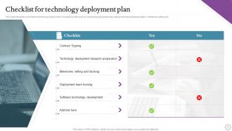 Checklist For Technology Deployment Plan