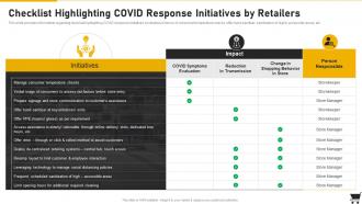 Checklist Highlighting Covid Response Initiatives By Retailers Retail Playbook