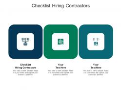 Checklist hiring contractors ppt powerpoint presentation slides pictures cpb