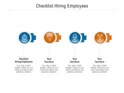 Checklist hiring employees ppt powerpoint presentation professional show cpb