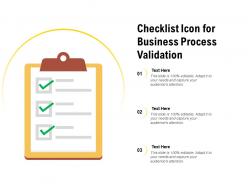 Checklist icon for business process validation