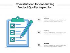 Checklist icon for conducting product quality inspection