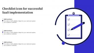 Checklist Icon For Successful Saas Implementation