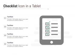 Checklist icon in a tablet