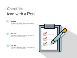 Checklist icon with a pen