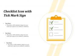 Checklist icon with tick mark sign
