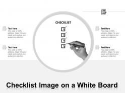 Checklist image on a white board