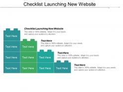Checklist launching new website ppt powerpoint presentation gallery designs cpb