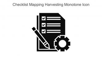 Checklist Mapping Harvesting Monotone Icon In Powerpoint Pptx Png And Editable Eps Format