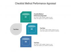 Checklist method performance appraisal ppt powerpoint presentation pictures icons cpb