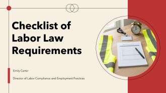 Checklist Of Labor Law Requirements PPT Slides VA