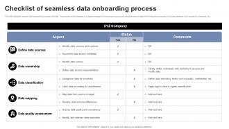 Checklist Of Seamless Data Onboarding Process