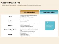 Checklist questions successful professional ppt powerpoint presentation visual aids deck