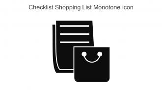 Checklist Shopping List Monotone Icon In Powerpoint Pptx Png And Editable Eps Format