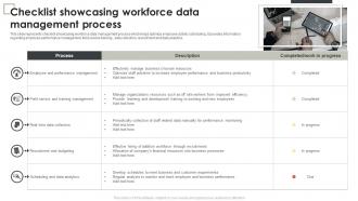 Checklist Showcasing Workforce Data Management Process