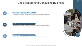Checklist Starting Consulting Business In Powerpoint And Google Slides Cpb