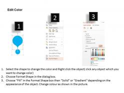 Checklist suitcase printer bar graph flat powerpoint design