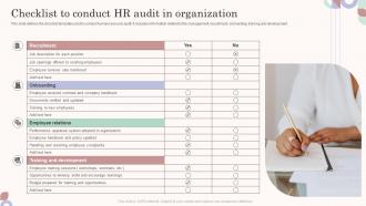 Checklist To Conduct HR Audit In Organization