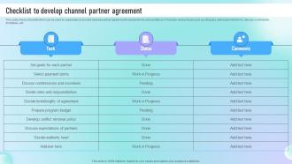 Checklist To Develop Channel Partner Agreement Guide To Successful Channel Strategy SS V