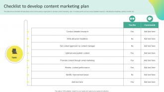 Checklist To Develop Content Offline Marketing To Create Connection MKT SS V