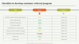 Checklist To Develop Customer Referral Program Offline Marketing Guide To Increase Strategy SS