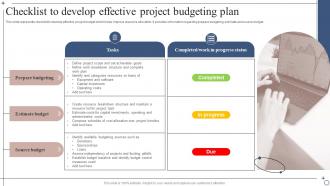 Checklist To Develop Effective Project Budgeting Plan