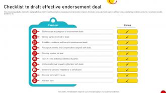 Checklist To Draft Effective Endorsement Deal