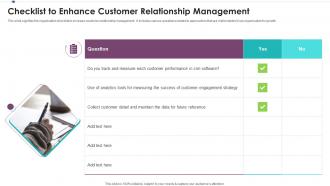 Checklist To Enhance Customer Relationship Management