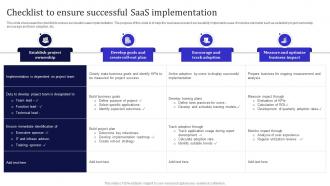 Checklist To Ensure Successful Saas Implementation