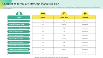 Checklist To Formulate Strategic Offline Marketing To Create Connection MKT SS V
