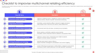 Checklist To Improvise Multichannel Retailing Efficiency