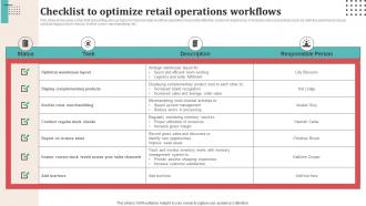 Checklist To Optimize Retail Operations Workflows